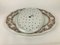 Antique English White & Brown Earthenware Meat Strainer Plates, 1869, Set of 2 4
