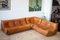 Pine Leather Togo Living Room Set by Michel Ducaroy for Ligne Roset, 1970s, Set of 3 1