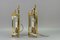Vintage Brass and Glass Two-Light Wall Lanterns, Set of 2 14