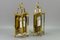 Vintage Brass and Glass Two-Light Wall Lanterns, Set of 2 18