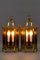 Vintage Brass and Glass Two-Light Wall Lanterns, Set of 2, Image 2