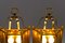 Lanterne da parete vintage a due luci in ottone e vetro, set di 2, Immagine 5