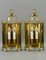 Vintage Brass and Glass Two-Light Wall Lanterns, Set of 2, Image 1