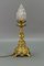 Rococo Style White Frosted Glass and Bronze Table Lamp, 1930s, Image 9