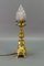 Rococo Style White Frosted Glass and Bronze Table Lamp, 1930s 8