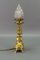 Rococo Style White Frosted Glass and Bronze Table Lamp, 1930s, Image 8