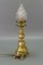 Rococo Style White Frosted Glass and Bronze Table Lamp, 1930s 10