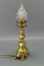 Rococo Style White Frosted Glass and Bronze Table Lamp, 1930s, Image 10