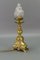 Rococo Style White Frosted Glass and Bronze Table Lamp, 1930s, Image 7