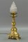 Rococo Style White Frosted Glass and Bronze Table Lamp, 1930s 5