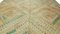 Tappeto Oushak Kilim vintage con disegno geometrico marrone chiaro, crema e verde chiaro, Immagine 6