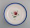 Antique Plates in Hand-Painted Porcelain with Flowers from Royal Copenhagen, Set of 6 2