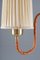 Schwedische Moderne Stehlampe aus Messing und Leder 6