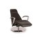 Grauer Leder Lounge Stuhl von Willi Schillig 3