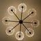 Brass Chandelier with 8 Glass Shades in the Style of Kalmar, 1960s, Image 18