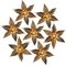 Large Brass Flower Wall Light in the style of Willy Daro, 1970s, Image 2