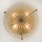 Thick Large Handmade Glass & Brass Flush Mount or Wall Light from Hille, 1960s 9