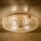 Thick Large Handmade Glass & Brass Flush Mount or Wall Light from Hille, 1960s 19