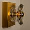 Glass & Brass Wall Sconces from Cosack Lights, Germany, 1970s, Set of 2 7