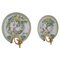 Candle Sconces with Hand-Painted Faience by Bjørn Wiinblad, Set of 2 1