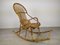 Vintage Rocking Chair in Rattan, Image 1