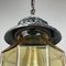 Mid-Century Glass & Metal Pendant Lamp from ISMOS, Italy, 1980s 2