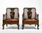 Decorative Chinoiserie Style Japanned & Gilded Bergere Armchairs, 1920s, Set of 2 2