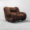 Chaise Vintage en Métal Tubulaire en Tissu Marron, 1970s 1