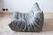 Vintage Elephant Grey Leather Togo Lounge Chair by Michel Ducaroy for Ligne Roset 5