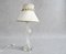 French Glass Table Lamp with Beige Pleated Lampshade, Image 4