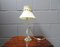 French Glass Table Lamp with Beige Pleated Lampshade, Image 2