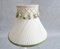 Französische Glas Tischlampe mit Plissiertem Lampenschirm in Beige 5