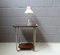 French Glass Table Lamp with Beige Pleated Lampshade 10