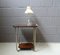 French Glass Table Lamp with Beige Pleated Lampshade, Image 10