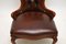 Antique Victorian Style Leather Spoon-Back Chair 3