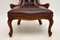 Antique Victorian Style Leather Spoon-Back Chair 6
