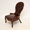 Antique Victorian Style Leather Spoon-Back Chair 4