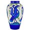 Art Deco Ceramic Vase with Stylized Birds by Charles Catteau for Keramis, 1931 1