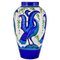 Art Deco Keramik Vase mit stilisierten Vögeln von Charles Catteau für Keramis, 1931 1
