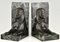 Bronze Sphinx Buchstützen Art Deco oder Ägyptisch von C. Charles, 1930er, 2er Set 4