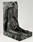 Serre-Livres Sphinx Art Déco ou Renouveau en Bronze par C. Charles, Egypte, 1930s, Set de 2 8