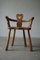 Vintage Swedish Sculptural Heart Chair in Solid Oak, Early 20th Century 4