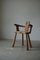 Vintage Swedish Sculptural Heart Chair in Solid Oak, Early 20th Century 1