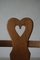 Sedia Heart vintage scultorea in legno di quercia massiccio, inizio XX secolo, Immagine 9