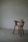 Vintage Swedish Sculptural Heart Chair in Solid Oak, Early 20th Century, Image 5