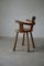 Vintage Swedish Sculptural Heart Chair in Solid Oak, Early 20th Century, Image 3