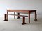 Cherry Wood Benches, Set of 2 2