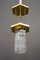 Hexagonal Art Deco Pendant Lamp with Original Glass Shade, 1920s 16