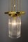 Hexagonal Art Deco Pendant Lamp with Original Glass Shade, 1920s, Image 9