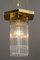 Hexagonal Art Deco Pendant Lamp with Original Glass Shade, 1920s 13